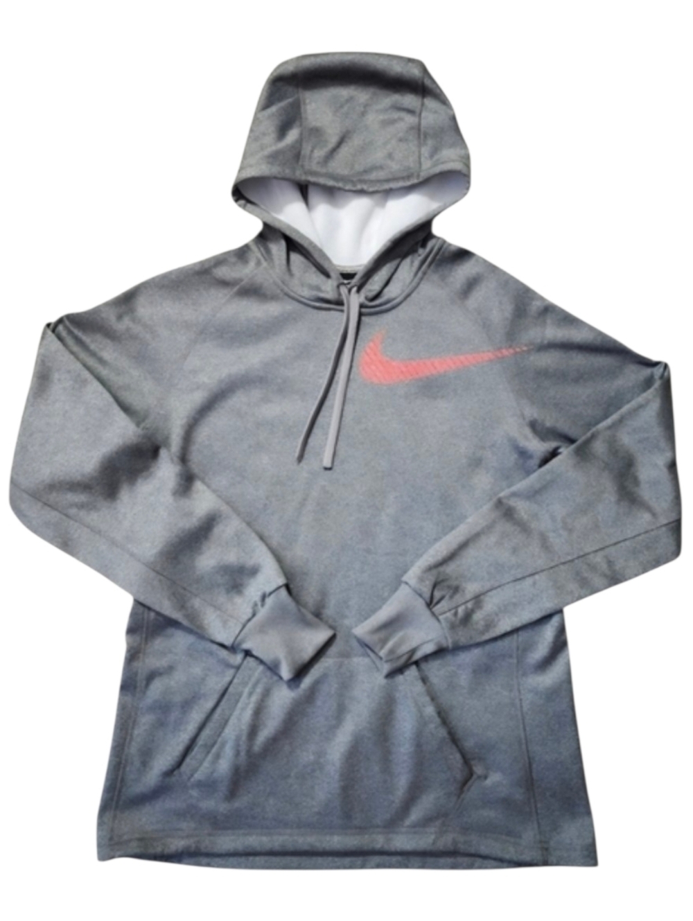 Nike Large Therma-FIT Grey and Pink Swoosh Hoodie Outdoor Performance Wear